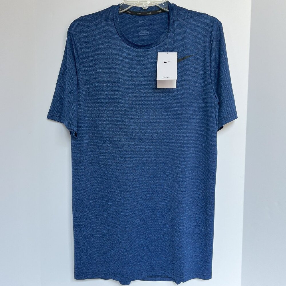 NIKE Men Dri-Fit Utility Static Training Tee Size Medium-Tall BLUE NWT MSRP $40 - Picture 4 of 11